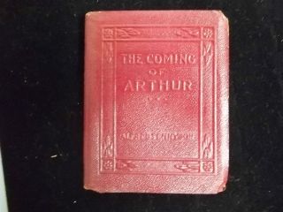 THE COMING OF ARTHUR TENNYSON ALFRED LITTLE LEATHER BOUND BOOK POCKET 