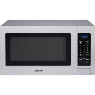 Stainless Steel 1100 Watt Countertop Microwave Oven Sharp Digital w 