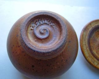 Early Tom Coleman Small Lidded Jar   Stoneware   Canby Oregon era
