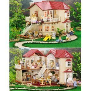 Calico Critters Townhome New Dollhouses Accessories Dolls Games Toys 