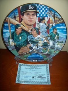 Jose Canseco Oakland As Sports Impressions 11 inch Plate