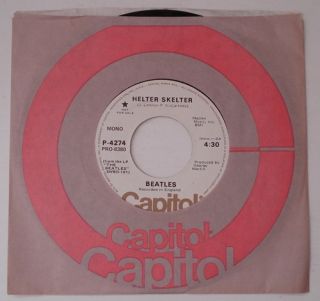 BEATLES Helter Skelter NM CAPITOL Mono/Stereo White Label Promo 45 w 