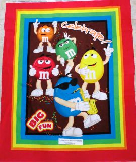 Candy Fabric Panel Quilt Top or Wallhanging M M s Fabric New Huge 
