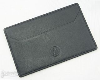 Caran DAche Business Card Holder Black Leather New