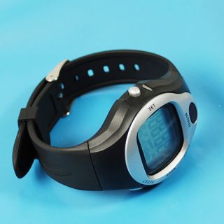 Calorie Counter Pulse Heart Rate Monitor Stop Watch Whi