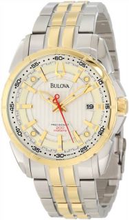 bulova men s 98b169 campton two tone bracelet watch