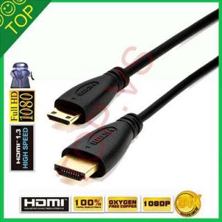 Gold HDMI to HDMI Mini cable Canon EOS 60D/50D/7D/1000D 500D(Rebel T1i 
