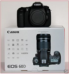 Canon EOS 60D 18.0 MP Digital SLR Camera   No lens, body only. In 