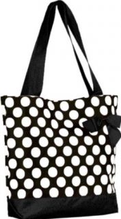 Black and White Polka Dot Tote Beach Bag Clothing