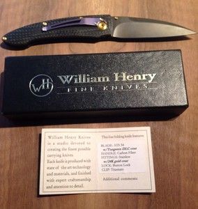   Henry Knife Westcliff Folder B7 BT Carbon Fiber and Titanium