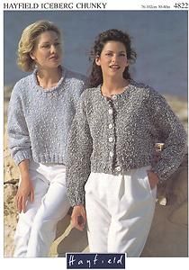 Hayfield Knitting Pattern Womans Cardigan Sweater 4822