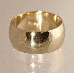 14KT Gold Wedding Band Ring Promise Anniversary Wide 8mm 5 97 grams 