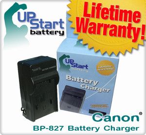 Charger for Canon BP 827 Battery VIXIA HF S21 S20 S200 M31 M30 HG30 