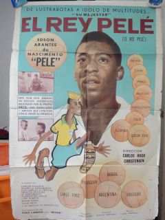 Original Argentine Movie Poster King Pele O Rei Pele El Rey Pelé 1962 