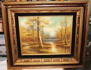 CANTRELL ORIGINAL OIL ON CANVAS RIVER LANDSCAPE LARGE PAINTING