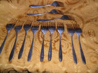 12 1923 Silverplated Bird of Paradise Forks Community Plate Silver 