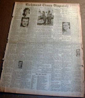 1937 Headline Newspaper Carl Hubbell on Consecutive Game Winning 