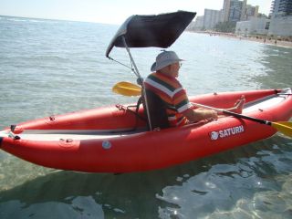 FOLDABLE SUN SHADE CANOPY ATTACHMENT FOR KAYAK OR KAYAK SEAT