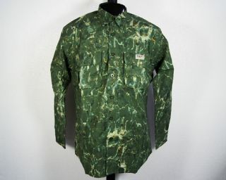 Aqua Design Camouflage Camo Fly Fishing Flats Vented Shirt 50 UV 