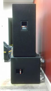 JBL Self Powered PA System (2)MP225 and (2)MP418SP w/ Built in Crown 