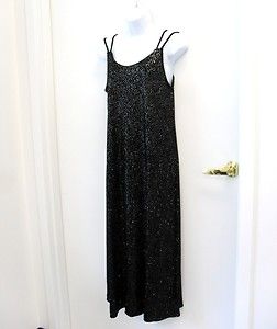 Long Glittery Black Dress Jacket Carol Anderson 6P