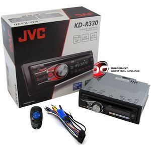JVC KD R330 CAR STEREO CD RECEIVER  WMA FRONT AND REAR AUX IN