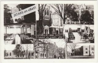 1950 Prairie Du Chien Wi Campion High School 8 Views Postcard RPPC 