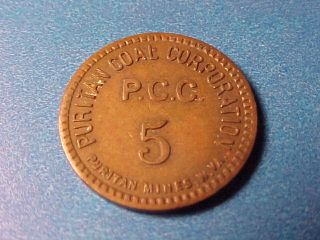 old 5 cents merchant token puritan mines wv thank you for bidding and 