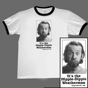 George Carlin Comic Comedian Humorous Ringer SS T Shirt