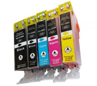 5X New Ink with Chip for Canon PGI 225BK CLI 226BK C M Y Canon PIXMA 