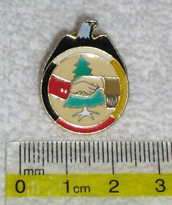 Royal Canadian Mounted Police RCMP Mountie Native Friendship lapel pin 