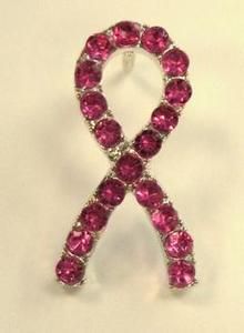 Wholesale 12 Pink Ribbon Pins Breast Cancer Awareness