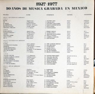 50 Anos de Musica Grabada En Mexico 3LPs Raro Oiga