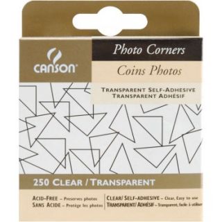 Clear Adhesive Photo Corners 250 Pkg Scrapbook Canson