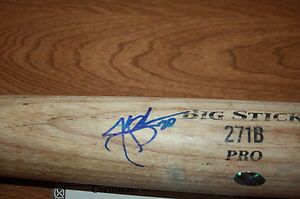 Julio Borbon Signed Game Used Rawlings Baseball Bat w COA Rangers C 