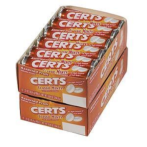 48 Mixed Fruit Flavored Certs Candy Mints 48 Rolls
