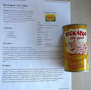 Kickapoo Joy Juice Original 1965 12Oz Soda Can Al Capp Lil Abner