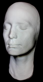 Carrie Anne Moss Life Mask The Matrix Life Cast in Light Weight White 