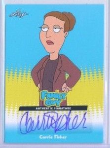 Carrie Fisher Autograph Family Guy Season 3 4 5