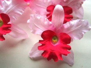   Cattleya Silk Flower Heads 3 5 Artificial Orchids Lot Wedding