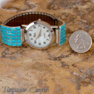 Zuni Turquoise Inlay Watch Tips by Caroline Malani SKU#221351