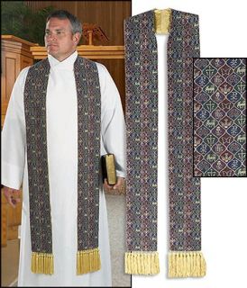 Clergy Woven Tapestry Stole in Canterbury