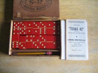   complete texas 42 cardinal industries domino game collectible domino