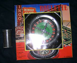 ROULETTE WHEEL HOME CASINO GAME + PROFESSIONAL/PRO POKER CHIPS 11.5 