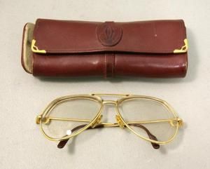 Cartier Vintage Eyeglasses Frames in Leather Case