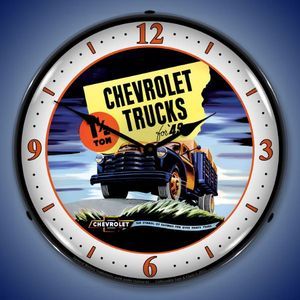   1949 Chevrolet Truck Lighted Advertising Clock Car Clocks Avail