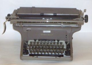 Vintage Underwood Wide Carriage Manual Typewriter Works