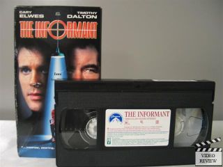 The Informant 1998 VHS Cary Elwes Timothy Dalton Jim McBride 
