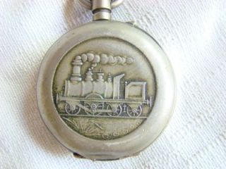 rare antique ferro carril pocket watch swiss made