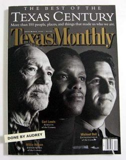   Texas Monthly Magazine December 1999 Carl Lewis Michael Dell